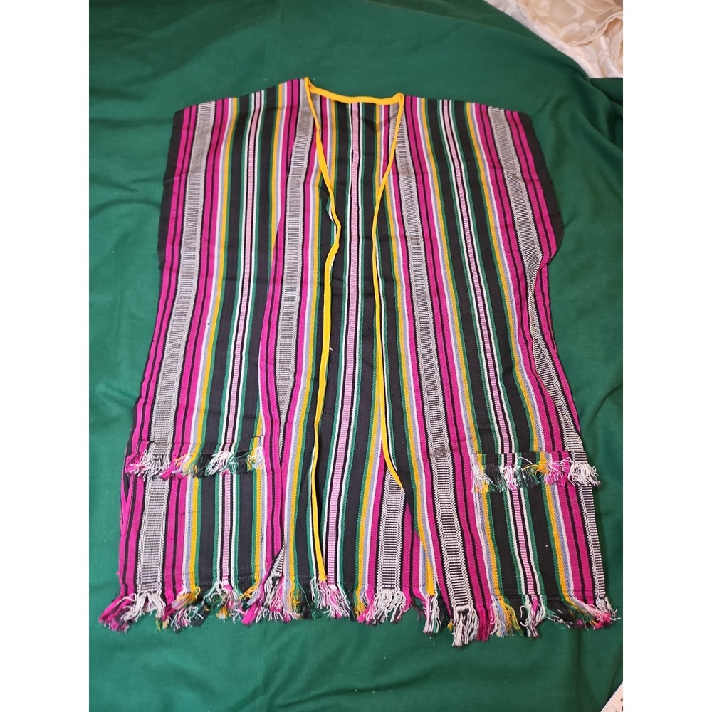 Vintage Handwoven Peruvian Textile‎ Vest Andean Bolivia Quechua Boho Festival